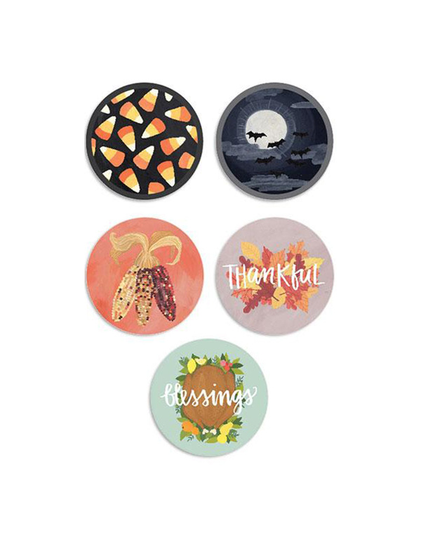 Digital Fall Holiday Envelope Seals, 3 of 3