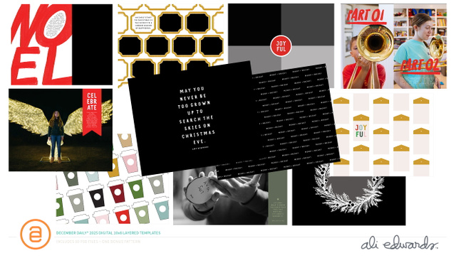 December Daily® 2025 Digital 10×8 Layered Templates, 1 of 1