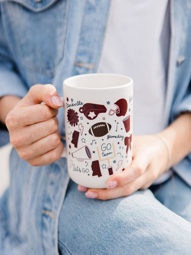 Starkville Football Game Day Tall Ceramic Mug, 1 of 3