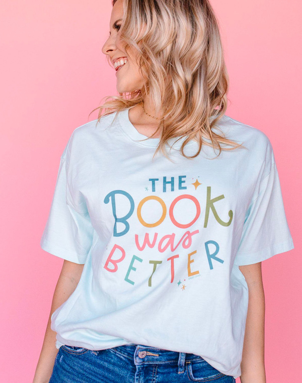 The Book Was Better Tee - Chambray, 1 of 4