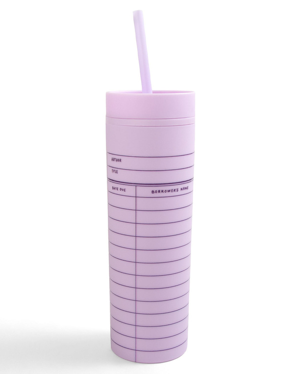 Library Card 16oz Skinny Acrylic Tumbler - Lilac, 4 of 4