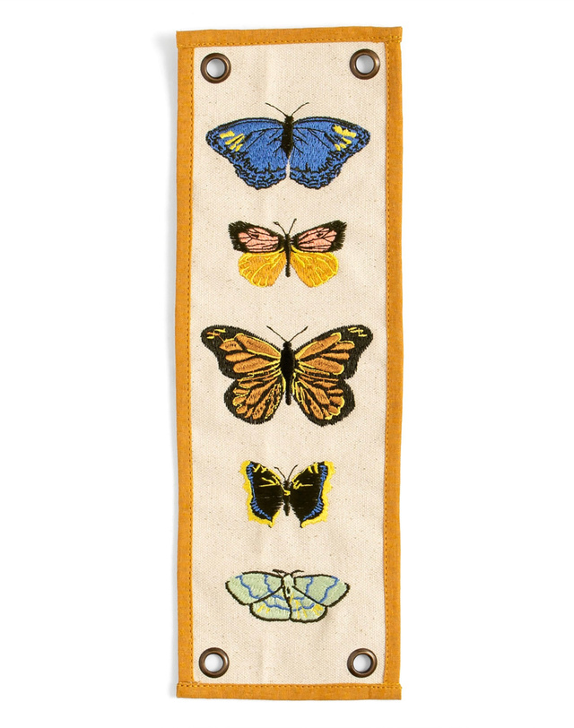 Flutter Friends Butterfly Embroidered Canvas Banner, 4 of 6