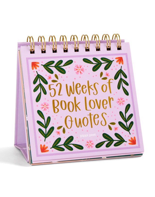 52 Weeks Of Book Lover Quotes - Desk Flip Calendar, 1 of 4