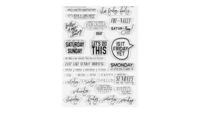 Stamp Set : 6×8 The Weekend Countdown, 1 of 2