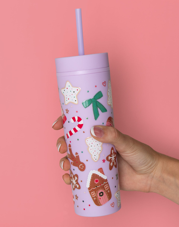 Holiday Cookies Christmas Acrylic Skinny Tumbler, 1 of 4