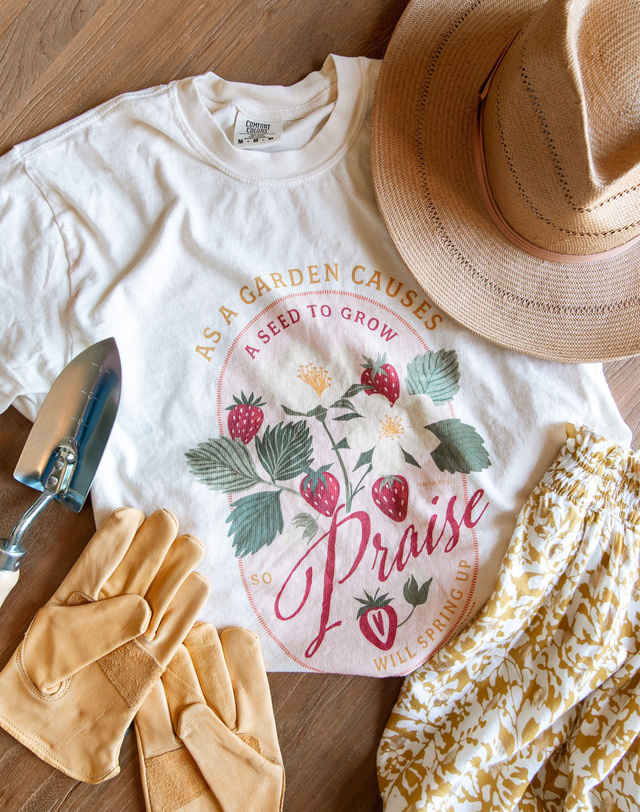 Strawberry Faith Tee - Ivory, 2 of 4