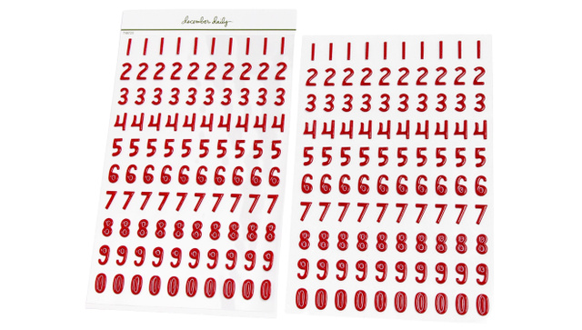 4×6 Red Puffy Numbers, 2 of 4