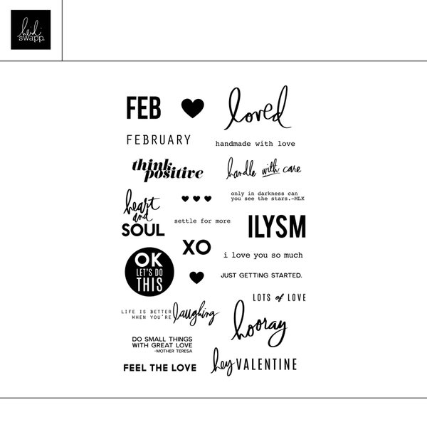 Digital February Captions Stamp, 1 of 1