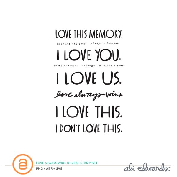 Love Always Wins Digital Stamp Set, 1 of 1