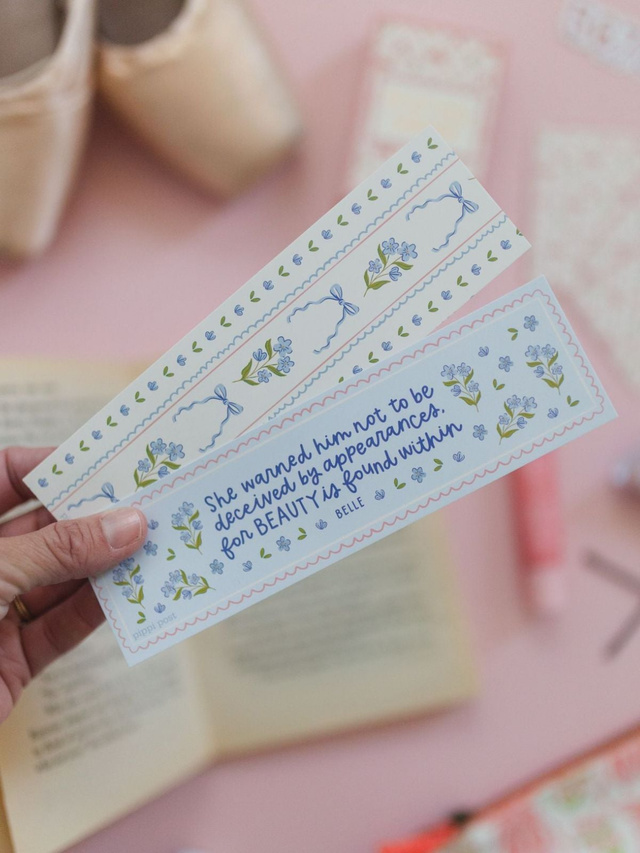 Beauty Is Found Within Floral & Bows Bookmark Set, 1 of 3