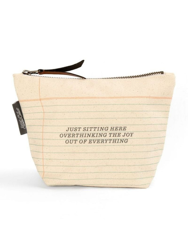 Overthinker Canvas Zip Pouch, 1 of 3
