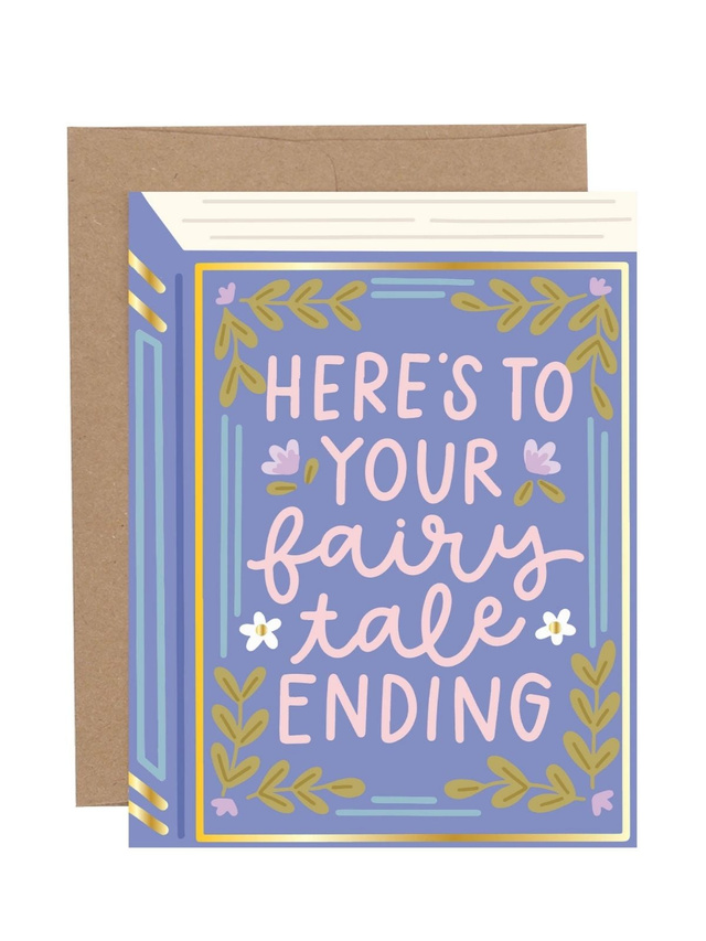 Fairy Tale Ending Wedding Greeting Card, 1 of 1
