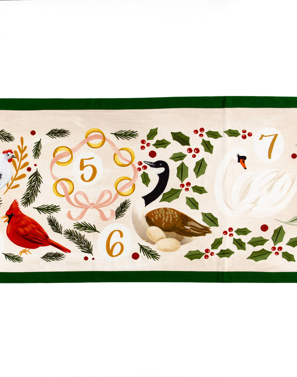 12 Days of Christmas Tablecloth Runner, 3 of 6
