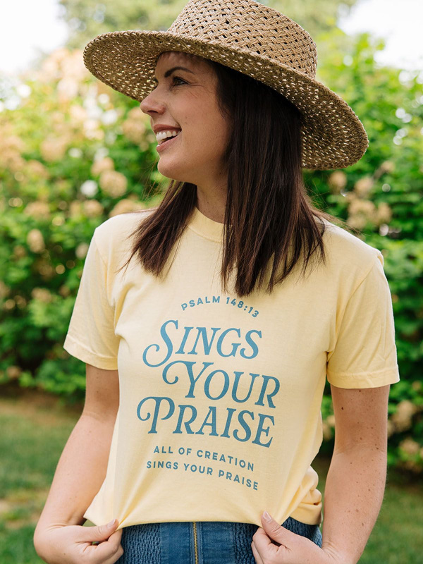 Sings Your Praise Faith Tee - Butter, 1 of 5