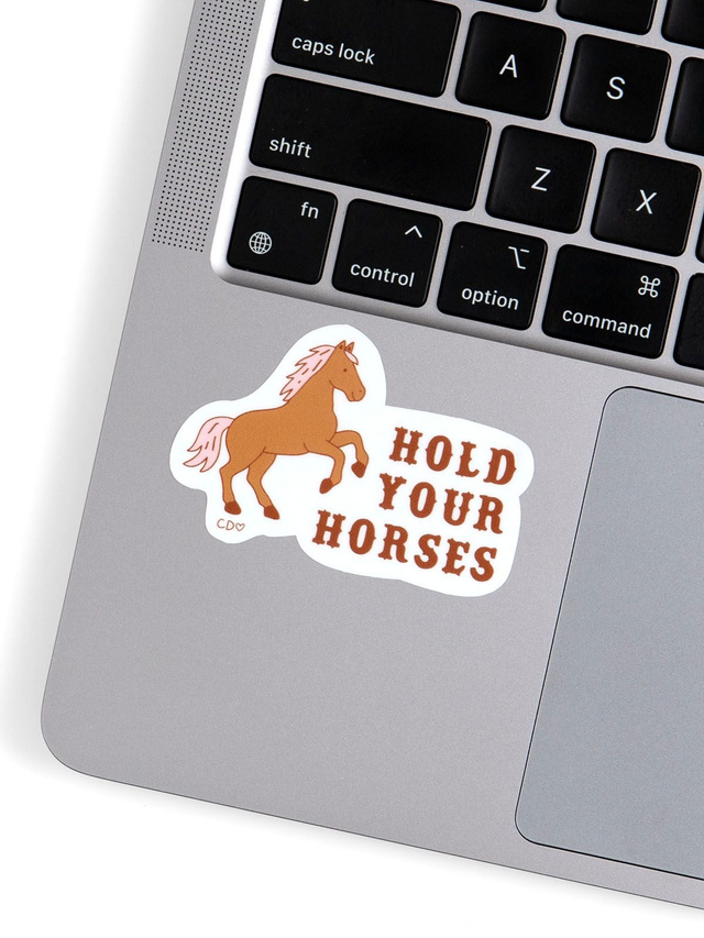 Hold Your Horses Western Decal Sticker, 2 of 3