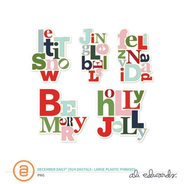 December Daily® 2024 Digital Large Plastic Phrases, 1 of 1