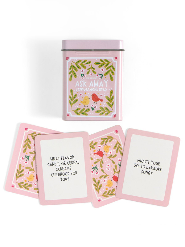 Ask Away Conversation Game - Deck of Cards + Storage Tin, 5 of 7