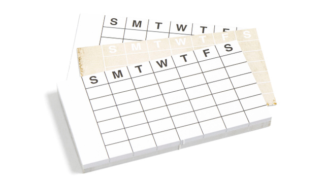 Calendar Notepad - 2×3.75 White & Aged, 2 of 3