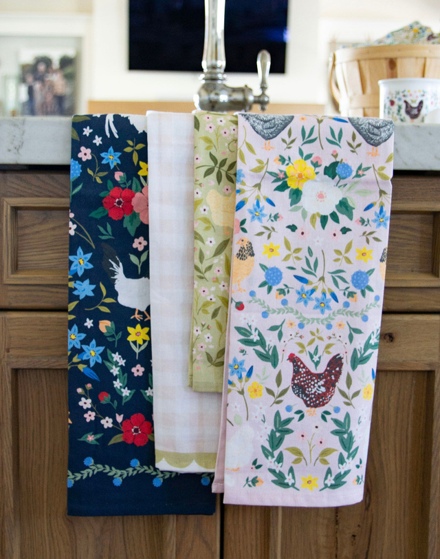 Chickens & Flowers Tea Towel, 7 of 7