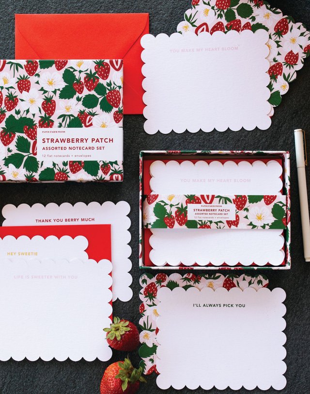 Strawberry Patch Assorted Notecard Set, 3 of 7