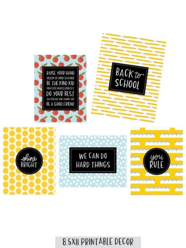 Back To School Digital - Printable Party Pack	, 2 of 6