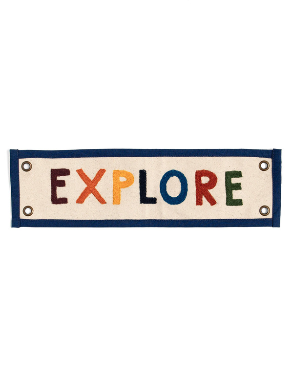 Explore Embroidered Canvas Banner, 3 of 4