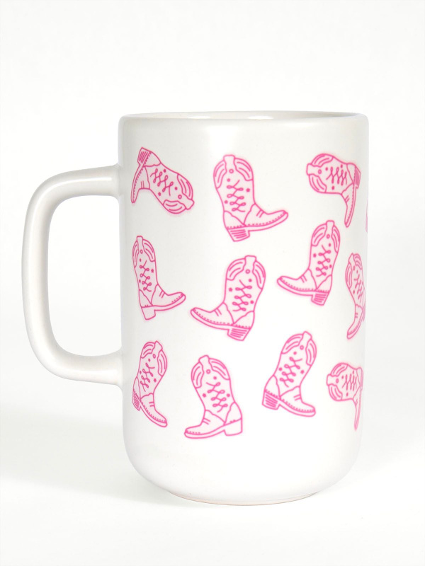 Western Cowgirl Boots Tall Ceramic Mug, 1 of 1