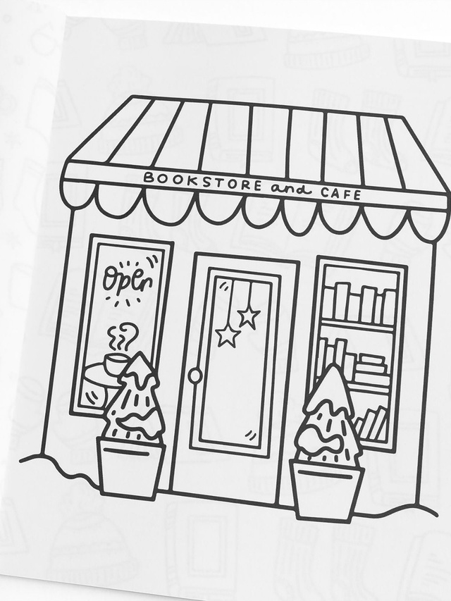 Merry Bookmas Holiday Coloring Book, 7 of 8