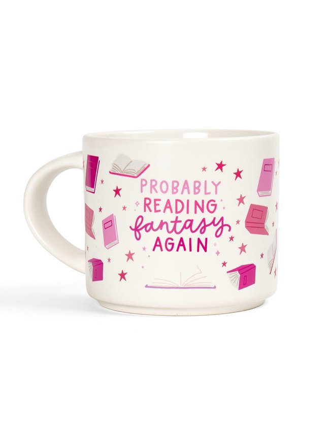 Probably Reading Fantasy Again 14oz Ceramic Coffee Mug - Cream, 1 of 1