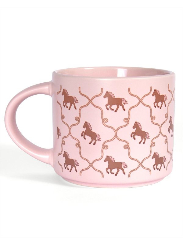 Western Horses & Rope Large Ceramic Mug, 1 of 3