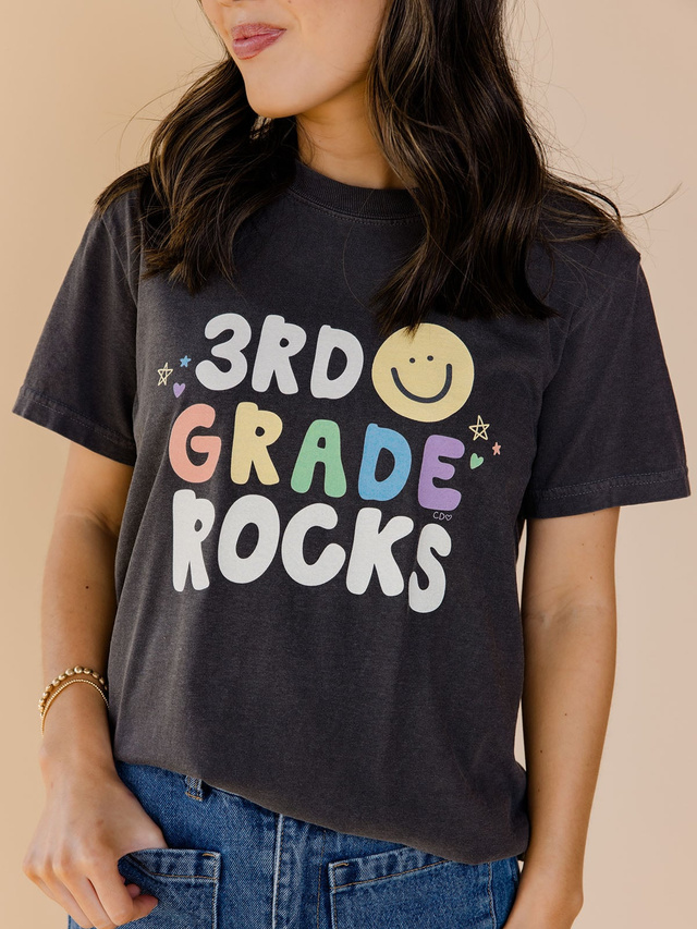 3rd Grade Rocks Tee - Pepper, 2 of 4