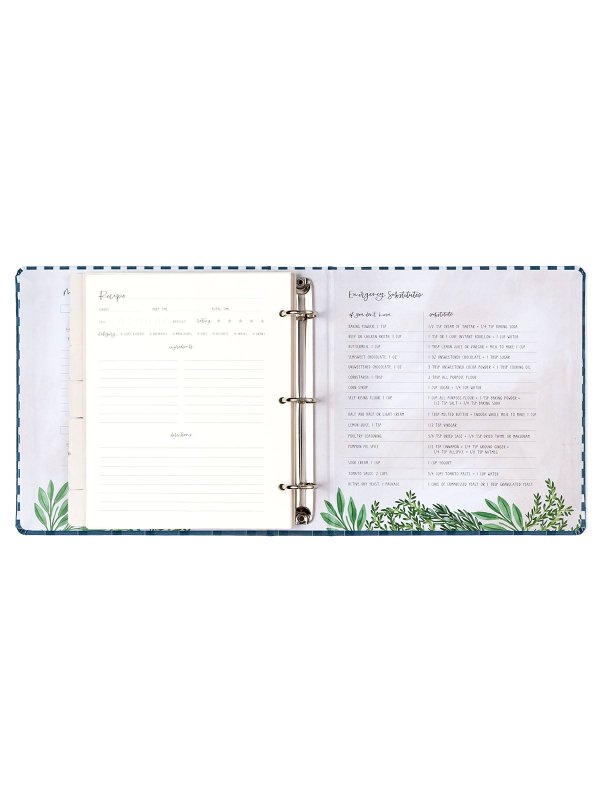Navy Gingham Petite Recipe Binder, 11 of 11