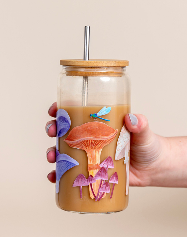 Mushroom Glass Can, 2 of 4