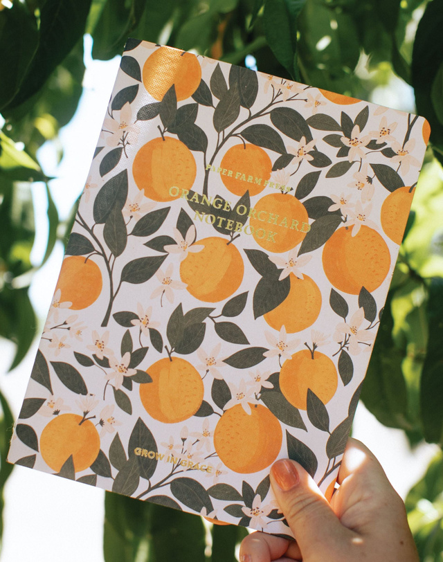 Grow in Grace Orange Orchard Stitched Notebook, 4 of 4