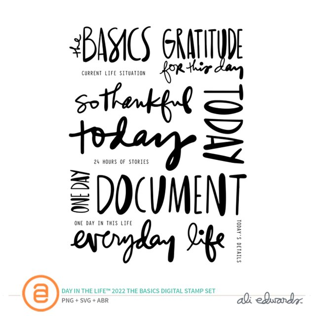 Day In The Life™ 2022 The Basics Digital Stamp Set, 1 of 1
