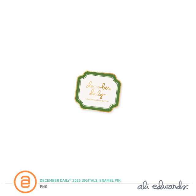 December Daily® 2025 Digital Enamel Pin, 1 of 1