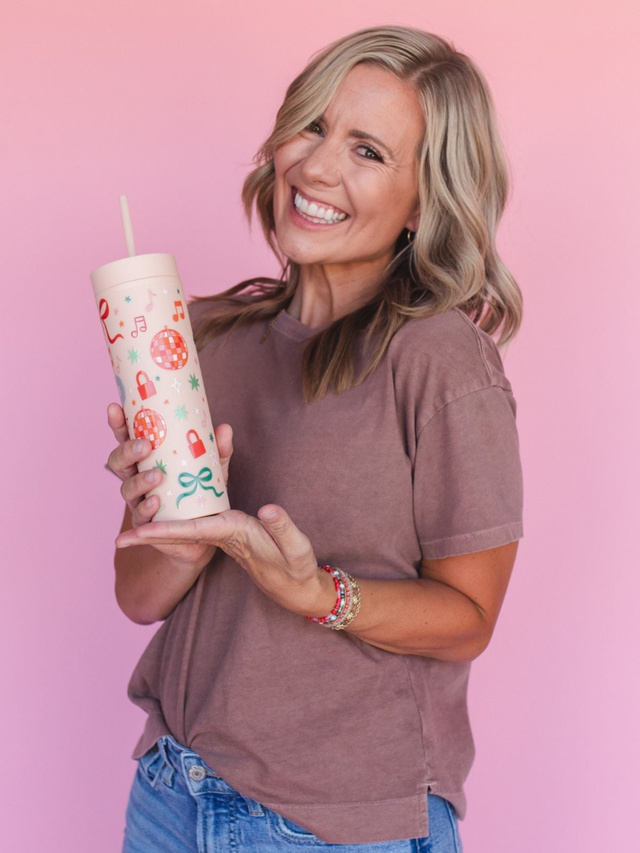 Life of a Book Girl 16oz Skinny Acrylic Tumbler - Peach, 1 of 4