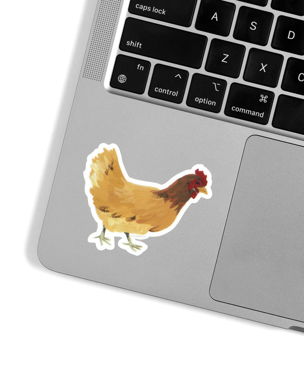 Brown Chicken Decal Sticker, 2 of 2