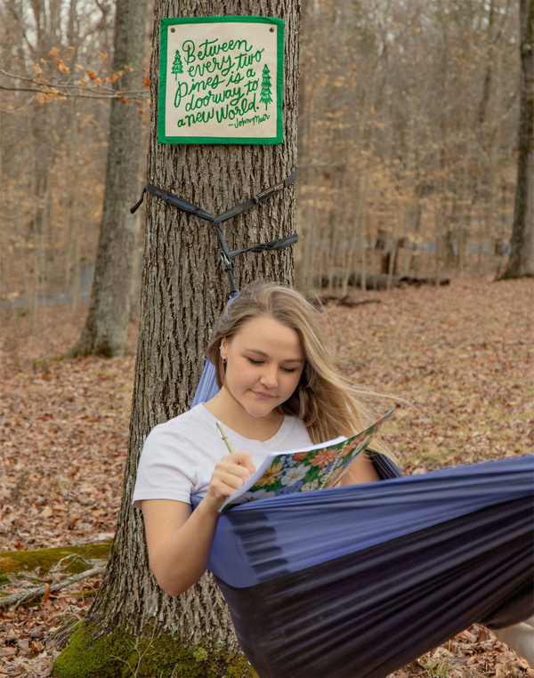 Pines Embroidered Canvas Banner, 6 of 7