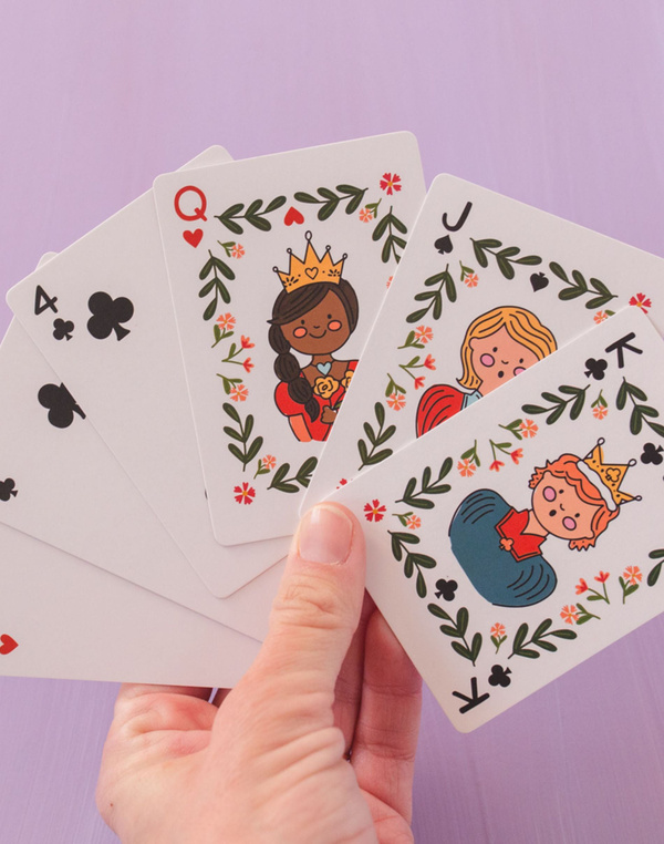 Lilac Library Card Deck Of Playing Cards, 5 of 7