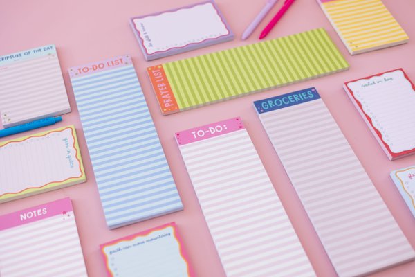 Pink Striped 4×12 To Do Notepad, 2 of 2