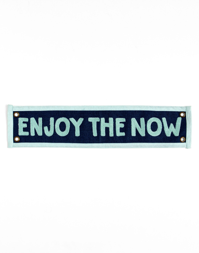 Enjoy The Now Embroidered Canvas Banner, 2 of 3