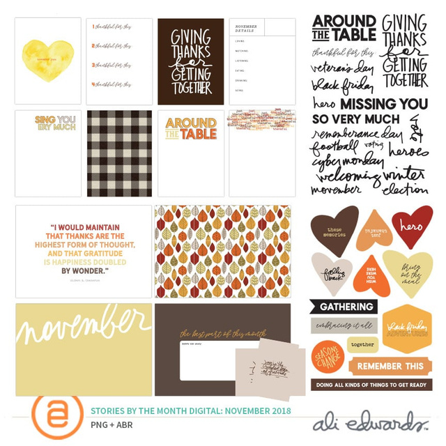 Stories By The Month™ Digital Kit : November 2018, 1 of 1