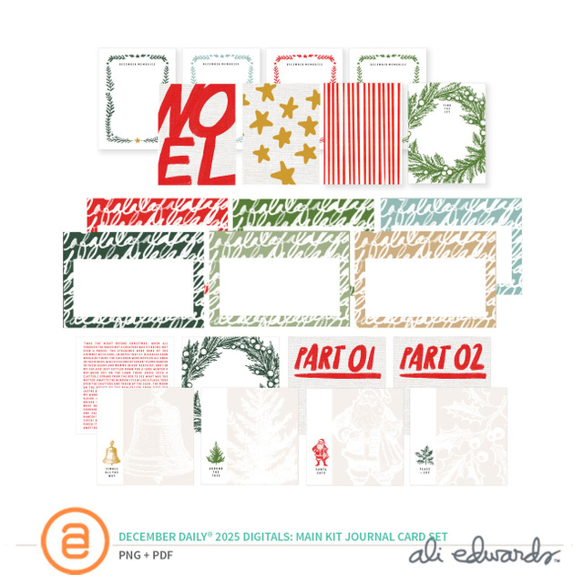 December Daily® 2025 Digital Main Kit Journal Card Set, 1 of 1