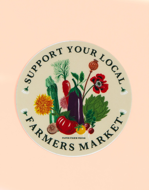 Support Your Local Farmers Market Decal Sticker, 1 of 5