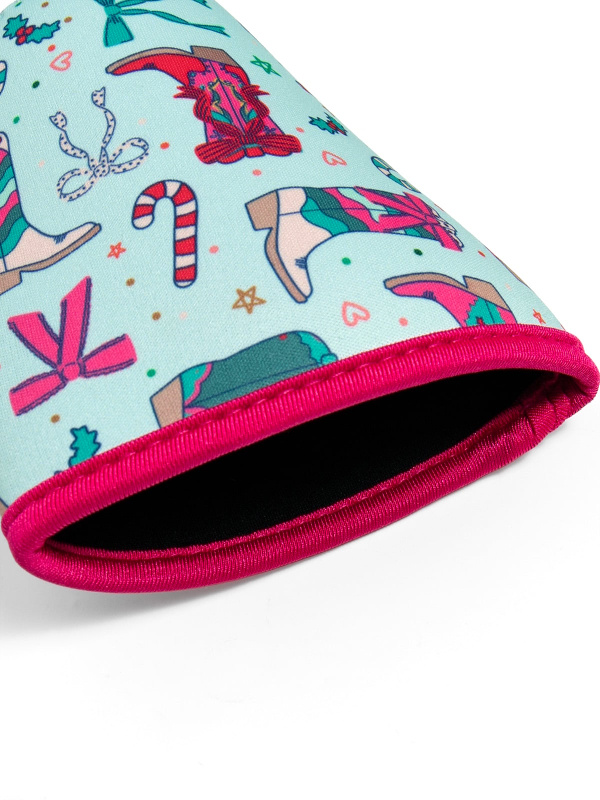 Christmas Western Cowgirl Boots Drink Sleeve, 2 of 2