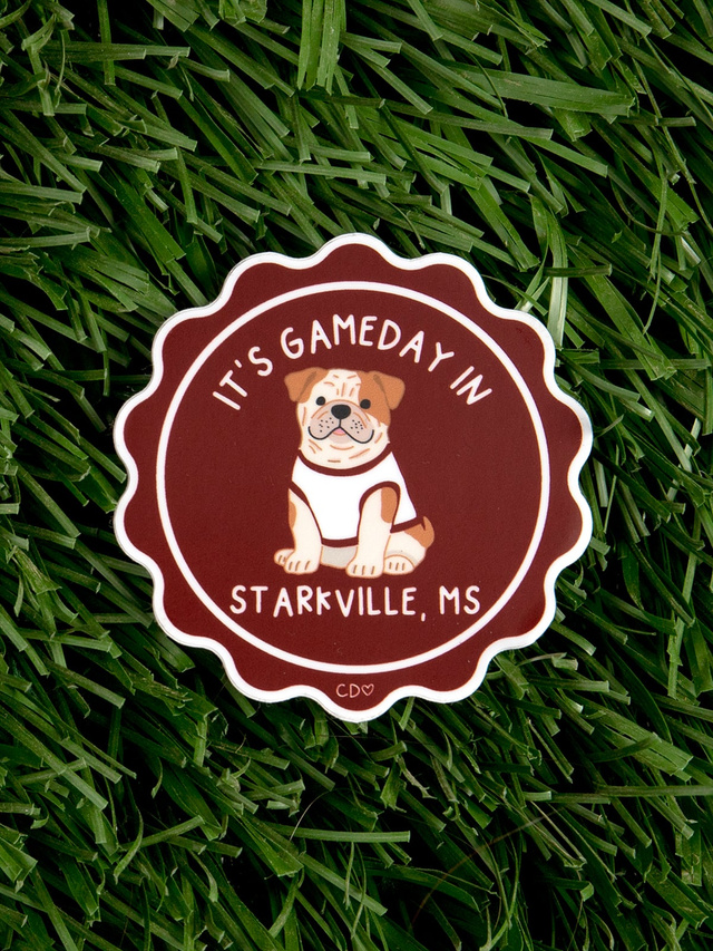Starkville Football Game Day Mascot Decal Sticker, 1 of 4