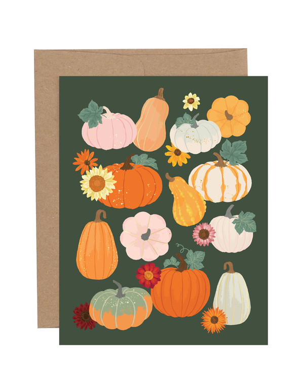 Pumpkin Patch Fall Greeting Card, 1 of 1