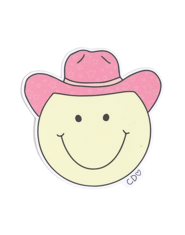 Smiley Cowgirl Decal Sticker, 1 of 2