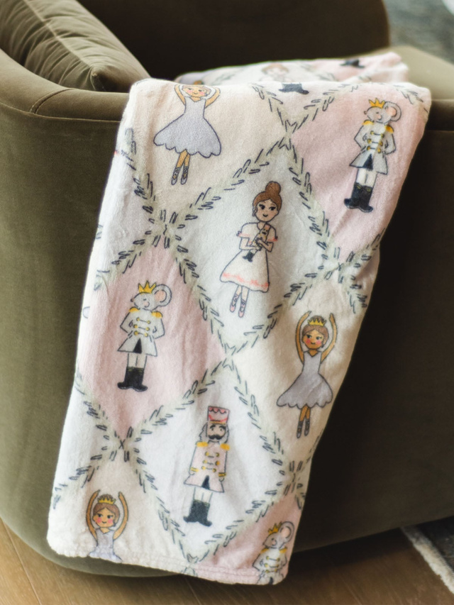 The Nutcracker Christmas Fleece Throw Blanket, 1 of 7